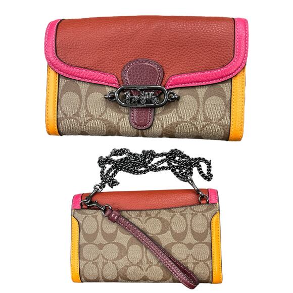 Coach Jade Chain Crossbody in Colorblock Signature Canvas #2631 - Picture 3 of 6